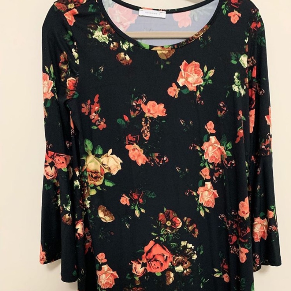 Buttery soft bell sleeve blouse